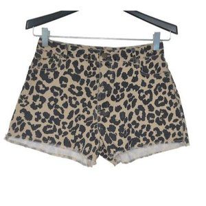 BiBi Leopard Print Tan and Black Women’s Shorts